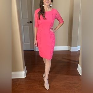 Antonio Melani pink lace dress size 2